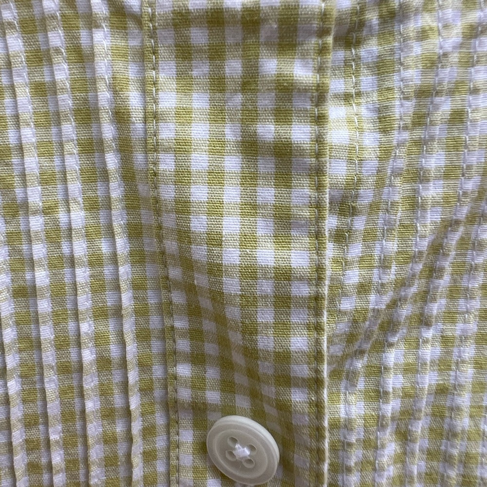TALBOTS Tan Gingham Popover Top Shirt Women’s XL NWT NEW - Picture 5 of 10